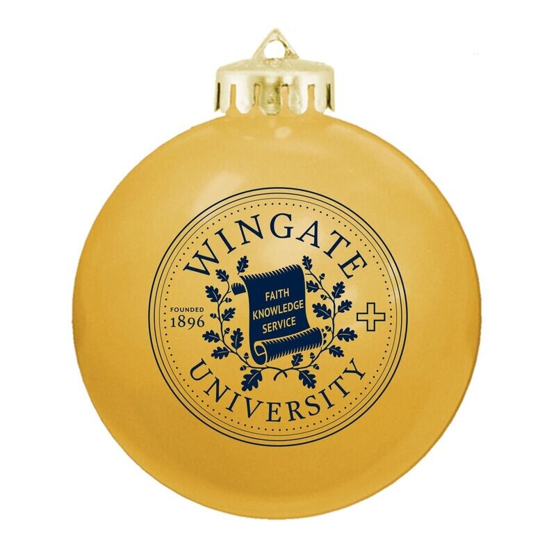 3.25&quot; USA Made Glossy Gold Seal Shatterproof Ornament