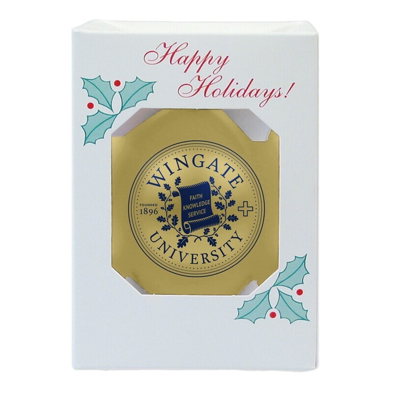 3.25" USA Made Glossy Gold Seal Shatterproof Ornament
