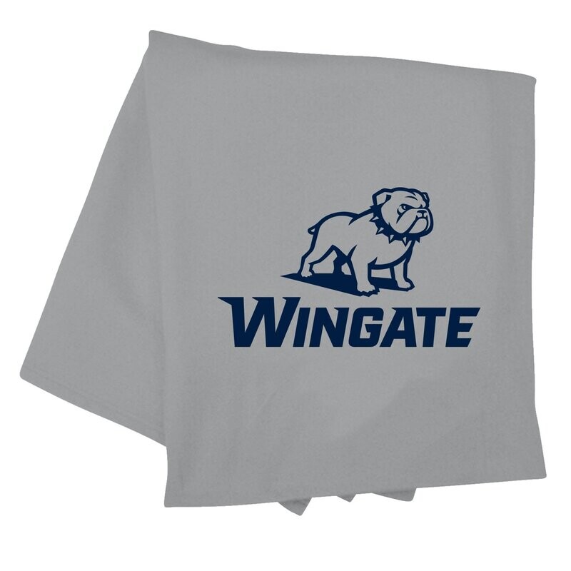 54&quot; x 84&quot; Grey Full Dog Over Wingate Proweave Sweatshirt Blanket