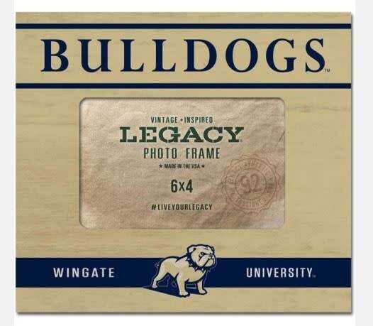 8&quot; x 10&quot; but fits 4&quot; x 6&quot; Picture Gold Bulldogs Wingate Full Standing Dog University Wood Photo Frame
