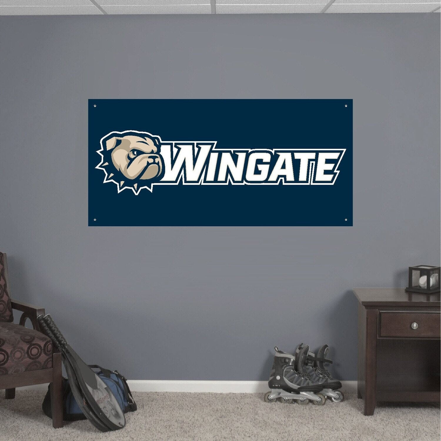 2&#39; x 4&#39; Dog Head Wingate Gametime Banner