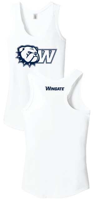 White Dog Head W Wingate Back Perfect Tri Racerback Tank
