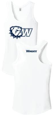 White Dog Head W Wingate Back Perfect Tri Racerback Tank