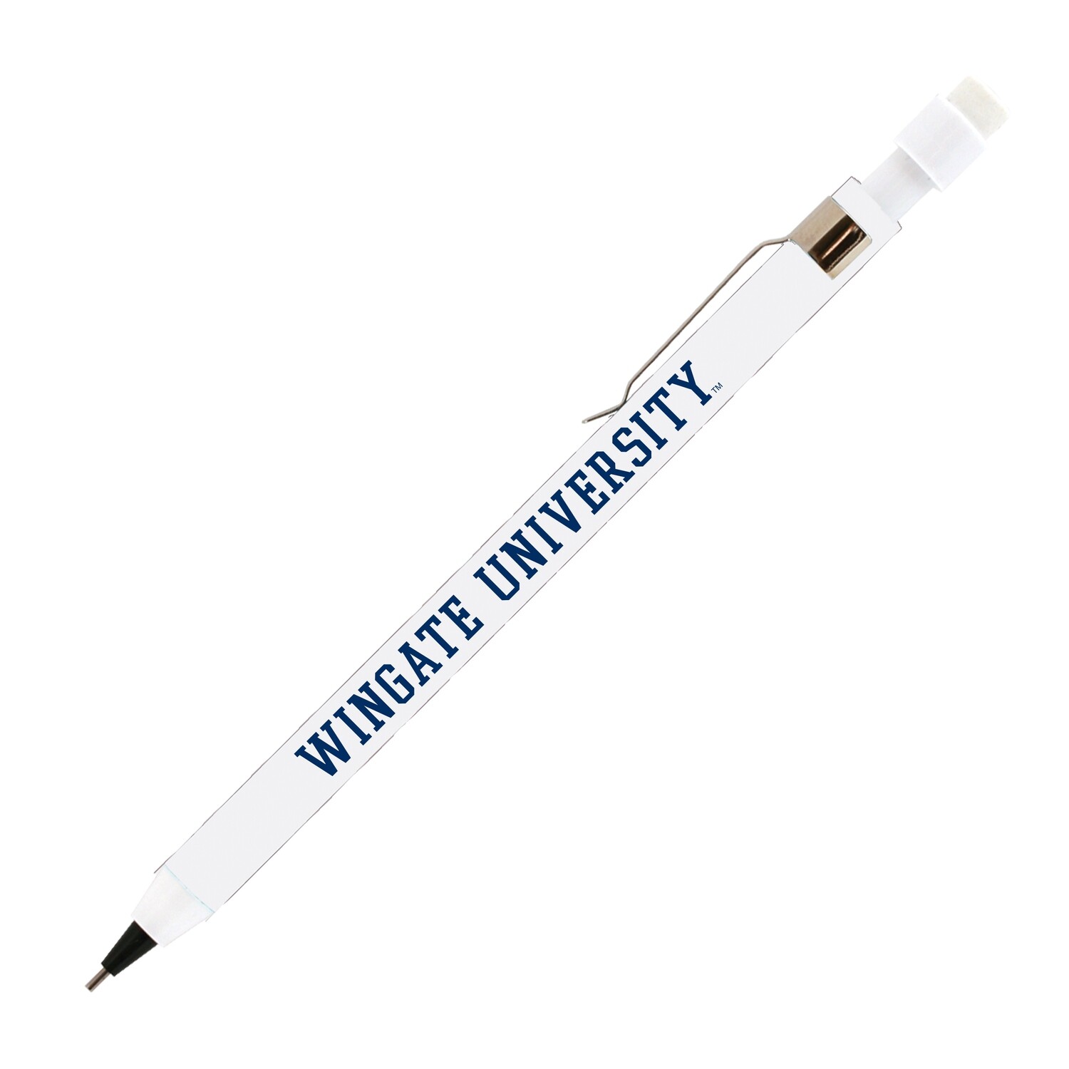 White Wingate University Mechanical Pencil