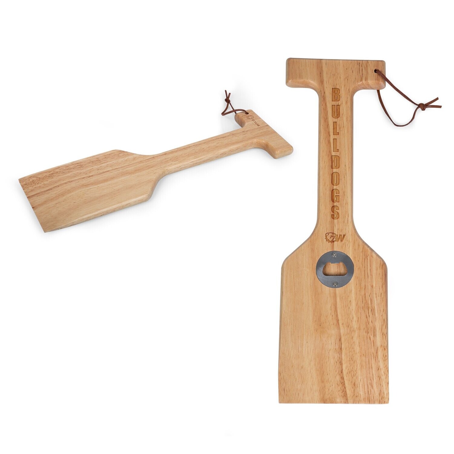 DROP SHIP ONLY  Bulldogs Dog Head W Hardwood BBQ Grill Scraper with Bottle Opener (ONLINE ONLY)