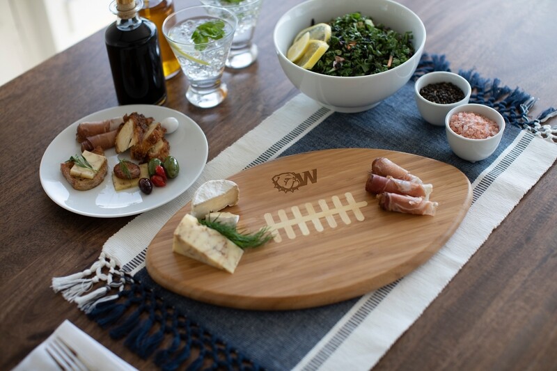 DROP SHIP ONLY  Dog Head W Touchdown! Football Cutting Board &amp; Serving Tray (ONLINE ONLY)