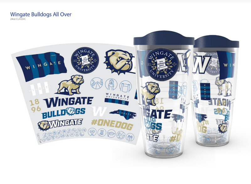24oz Wingate Logos Classic Insulated Tumbler with Lid