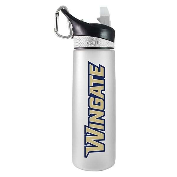 24oz Wingate White Frosted Pop Straw Top Sports Bottle