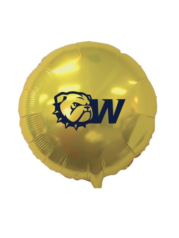 18&quot; Gold Dog Head W Foil Mylar Balloon