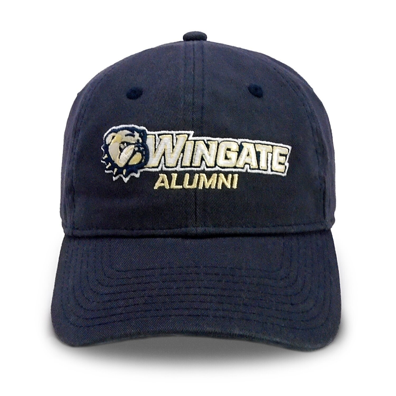 Deep Navy Dog Head Wingate Alumni Navy Unstructured Adjustable Hat
