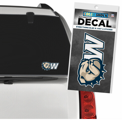 3&quot; x 5&quot; Dog Head W Decal