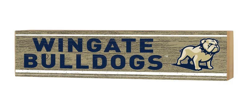 3" x 13" Gold Wooden Wingate Bulldogs Full Dog Plaque