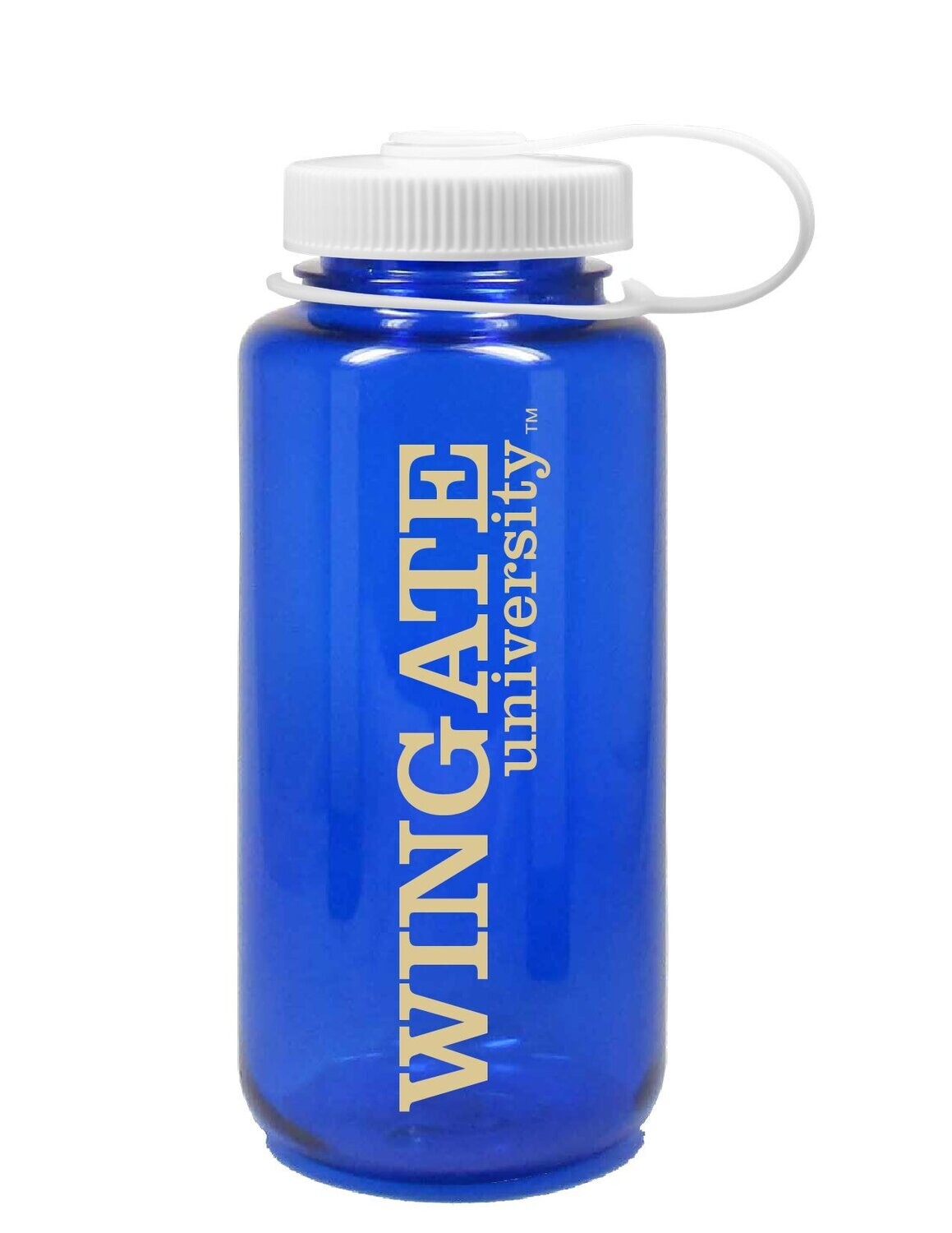 32oz Navy Wingate University Nalgene Tritan Widemouth Plastic Bottle