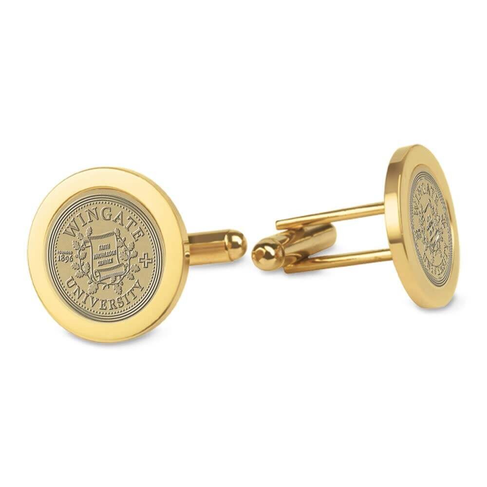 Gold Etched Seal Cufflinks