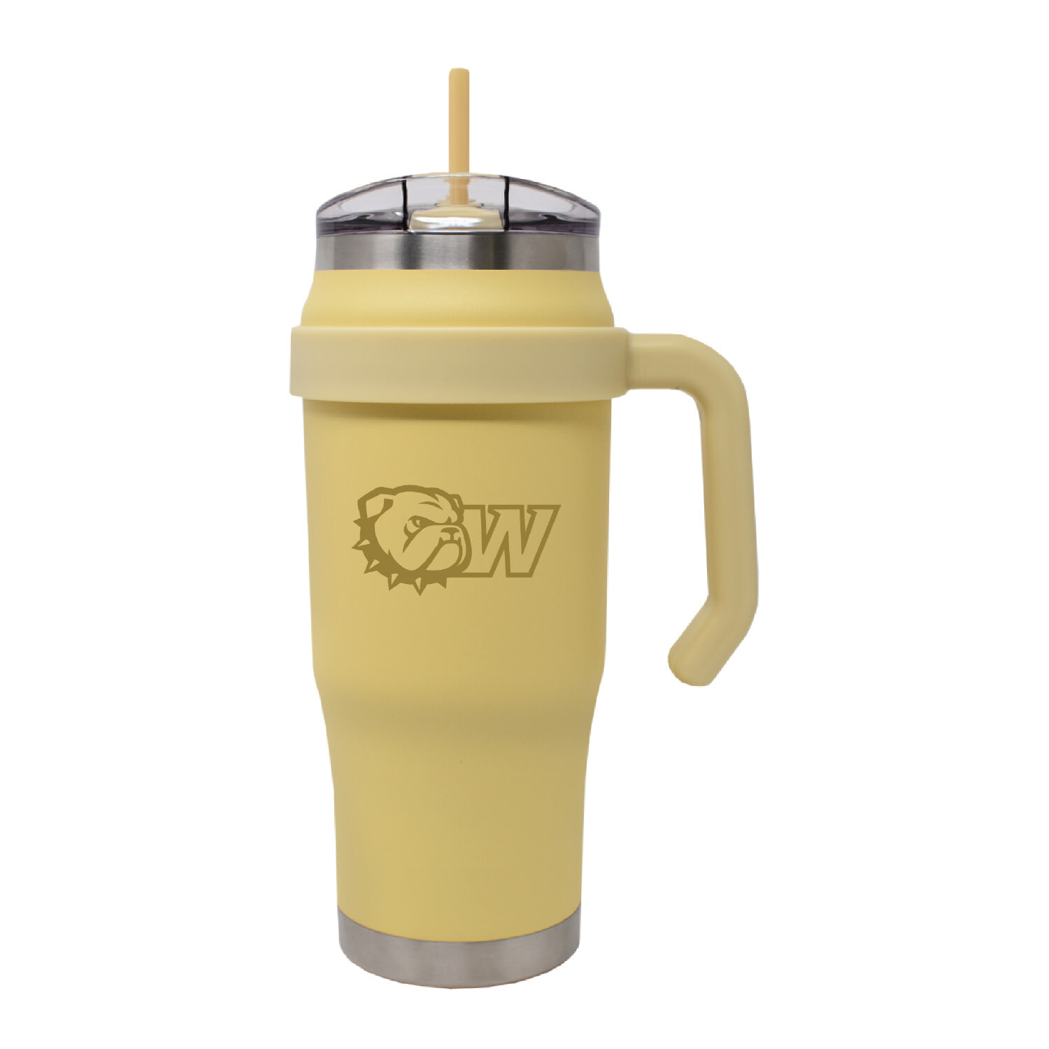 32oz Butter Dog Head W Tonal Stainless Steel Outlander Tumble with Closure Lid