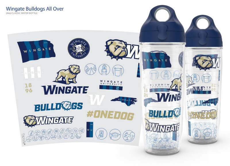 24oz Wingate Logos Classic Insulated Water Bottle