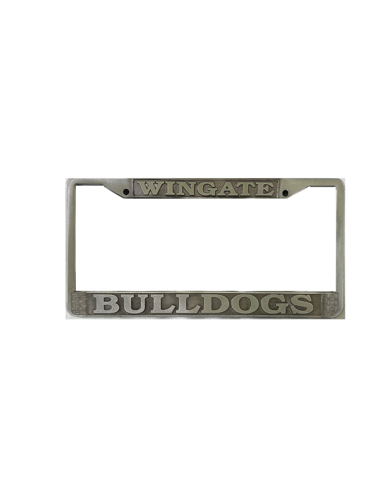 Wingate Bulldogs Antique Pewter Molded License Frame