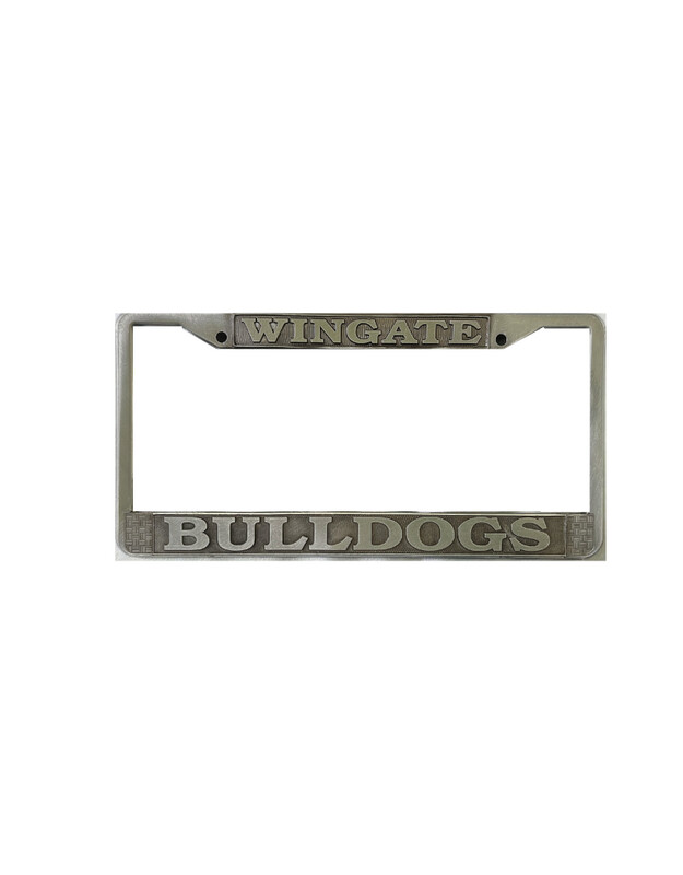 Wingate Bulldogs Antique Pewter Molded License Frame