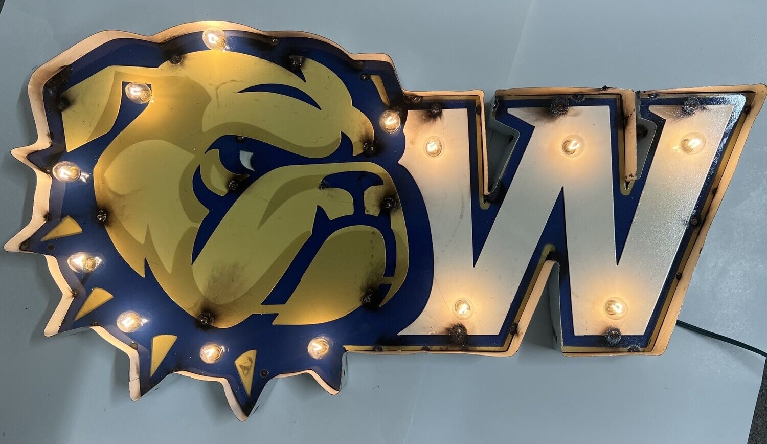DROP SHIP ONLY 30&quot; L x 15 7/8&quot; H Dog Head W Illuminating Sign (ONLINE ONLY)