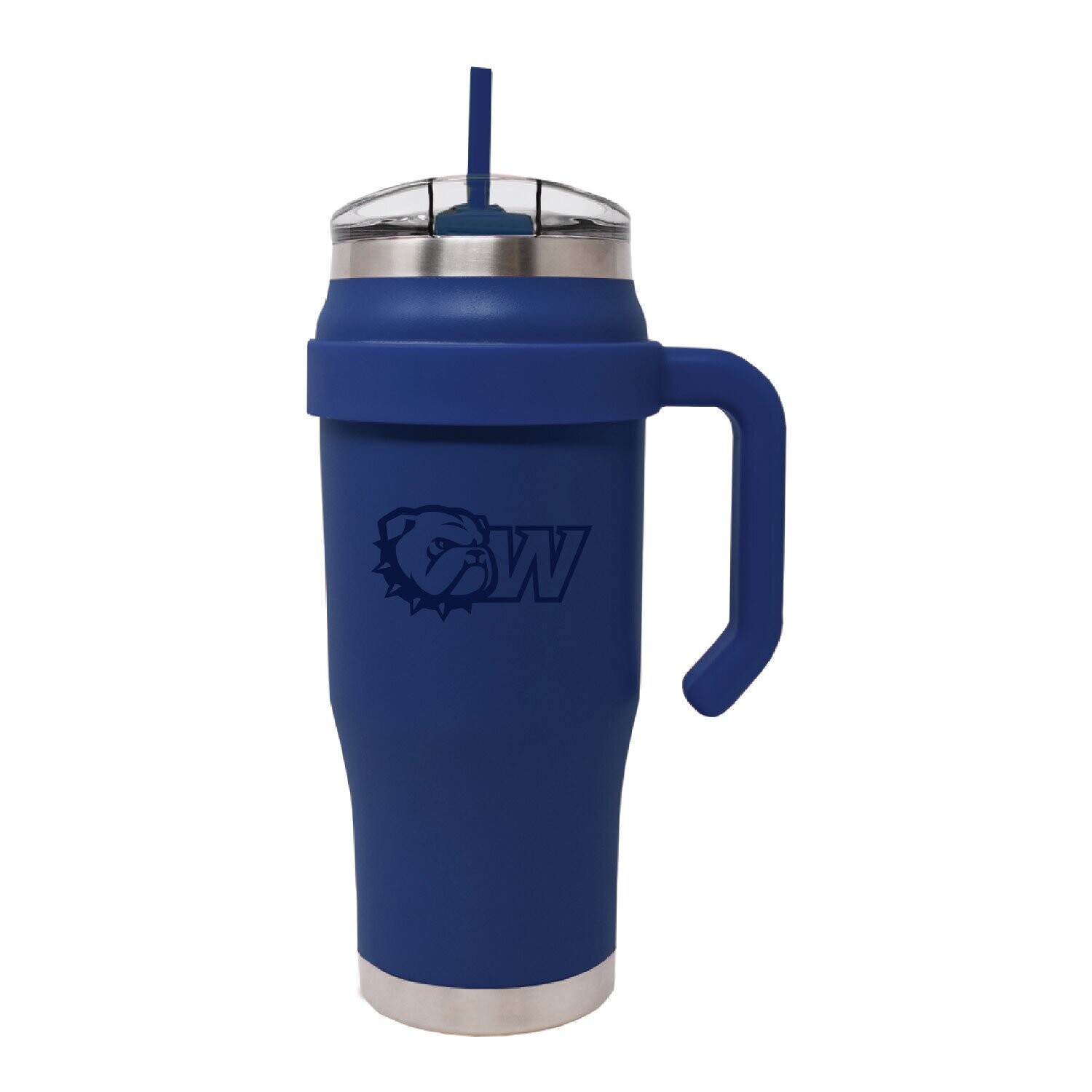 32oz Navy Dog Head W Tonal Stainless Steel Outlander Tumble with Closure Lid