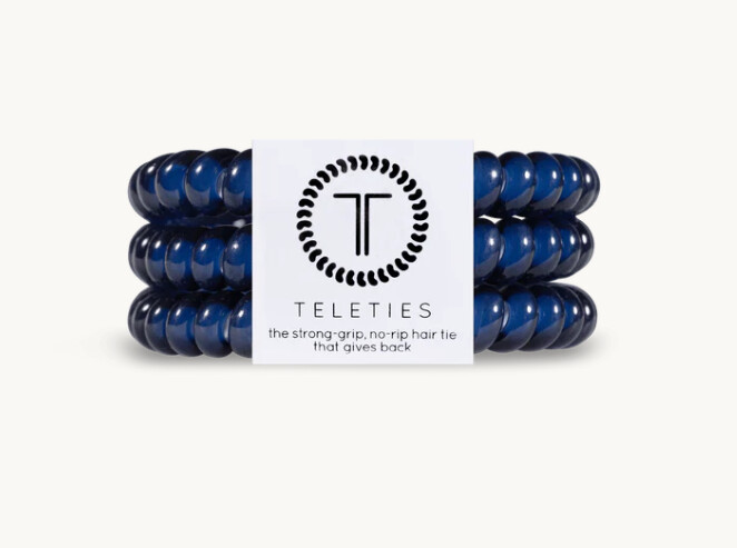 Nantucket Navy Hair Tie Large (3 Pack)