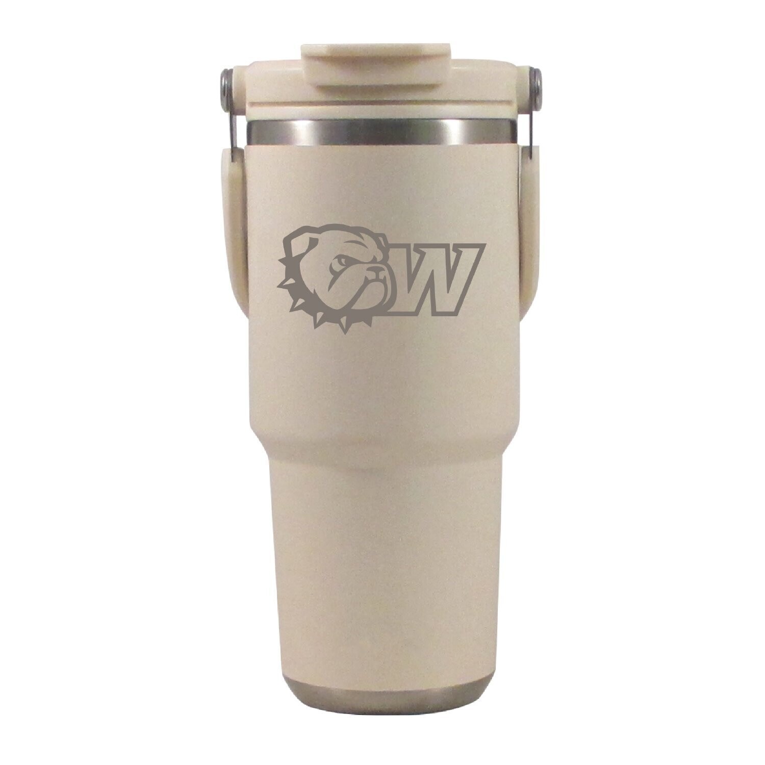25oz Dog Head W Tonal Coconut Milk Duo Function Lid Stainless Steel Tumbler