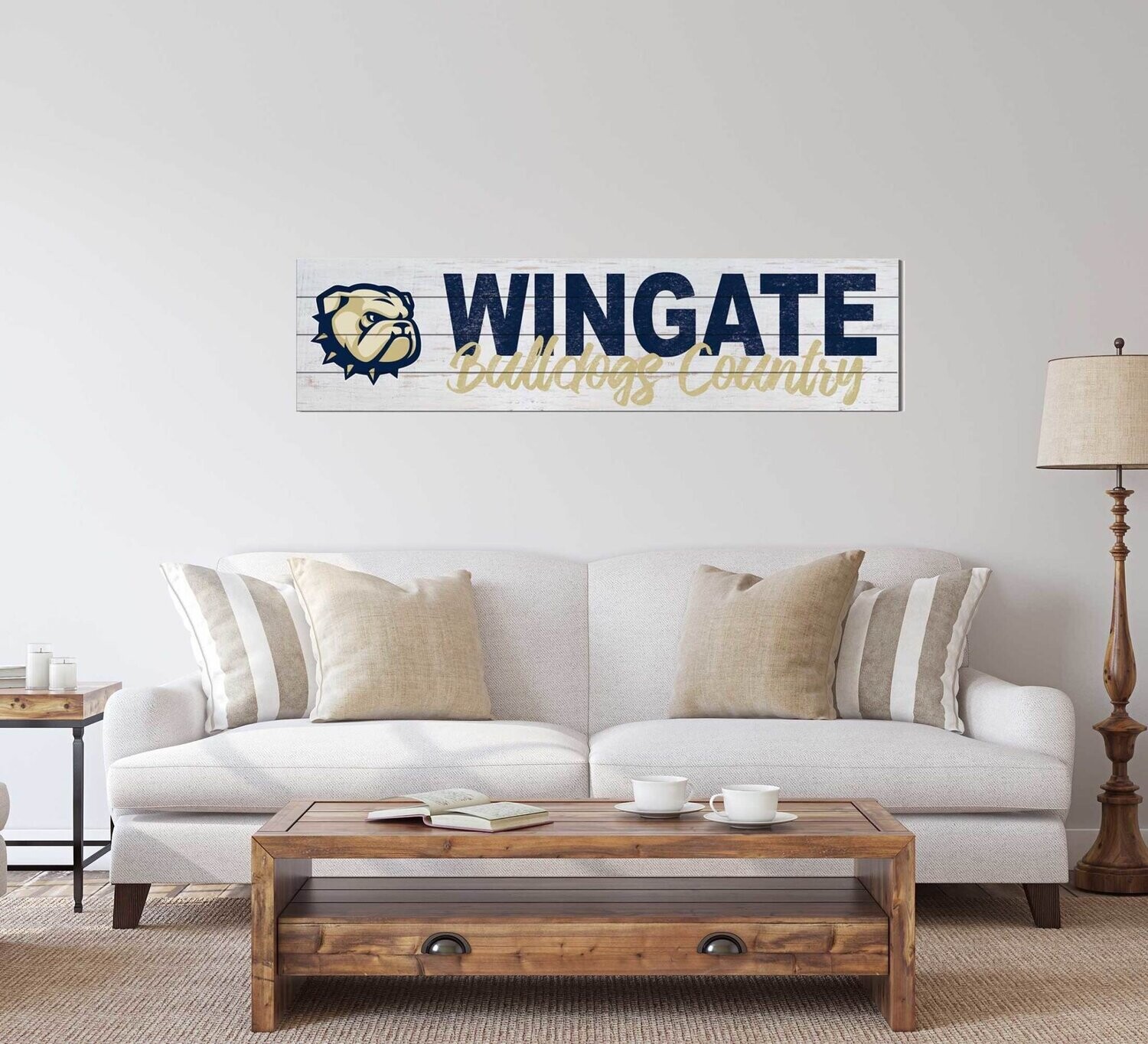 DROP SHIP ONLY 40&quot; x 10&quot; Wingate Bulldog Country Wood Sign (ONLINE ONLY)
