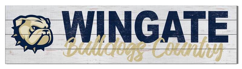 DROP SHIP ONLY 40" x 10" Wingate Bulldog Country Wood Sign (ONLINE ONLY)