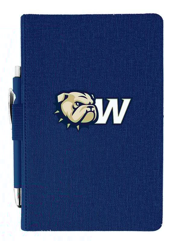 8&quot; x 5&quot; Navy Dog Head W Journal With Pen
