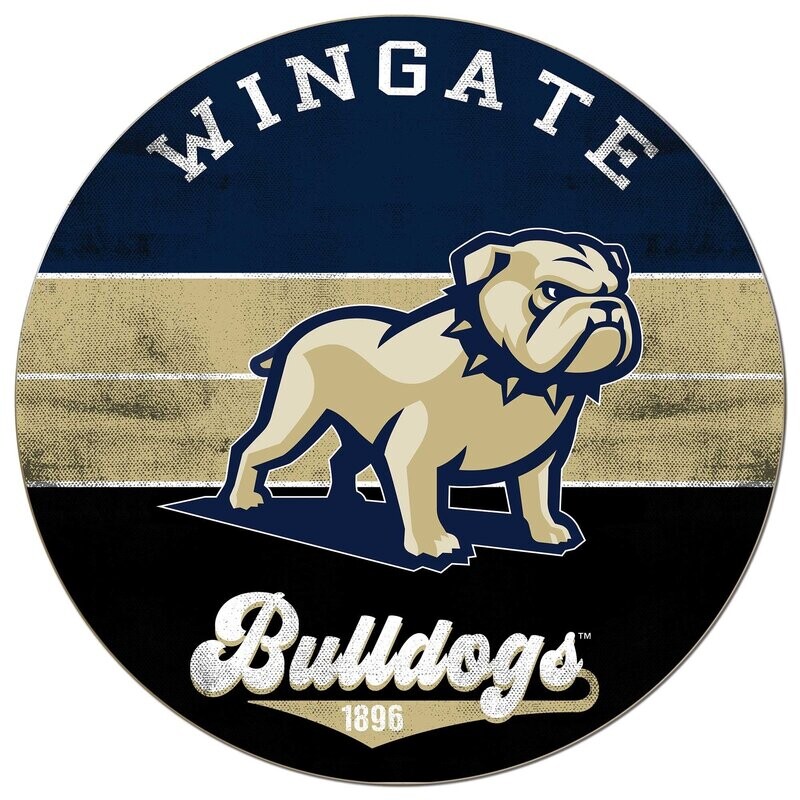 DROP SHIP ONLY 20&quot; x 20&quot; Wingate Standing Dog Bulldogs 1896 Retro Wood Sign (ONLINE ONLY)