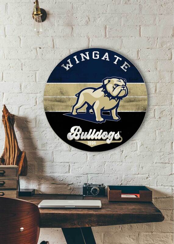 DROP SHIP ONLY 20" x 20" Wingate Standing Dog Bulldogs 1896 Retro Wood Sign (ONLINE ONLY)