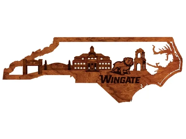 In Store Pick Up Only 30&quot; x 11&quot; x .25&quot; Cherry Wingate Skyline In State Wood Wall Hanging