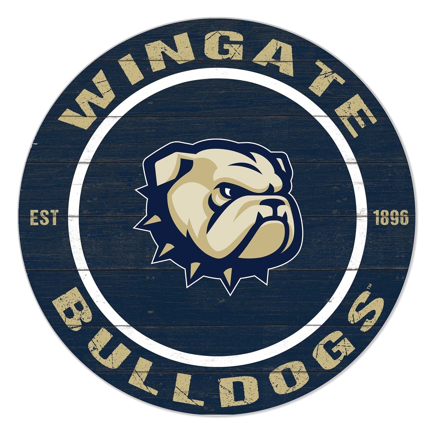 DROP SHIP ONLY 20&quot; x 20&quot; Wingate Dog Head Bulldogs 1896 Indoor Outdoor PVC Sign (ONLINE ONLY)