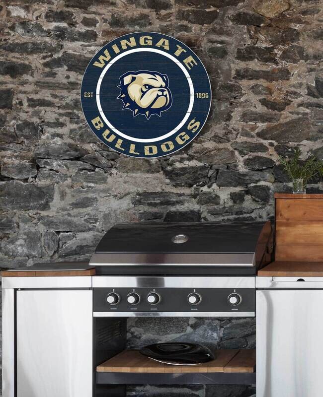 DROP SHIP ONLY 20" x 20" Wingate Dog Head Bulldogs 1896 Indoor Outdoor PVC Sign (ONLINE ONLY)