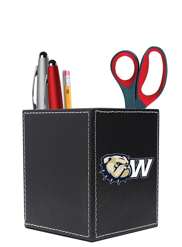 Wingate Black Leather Desk Caddy