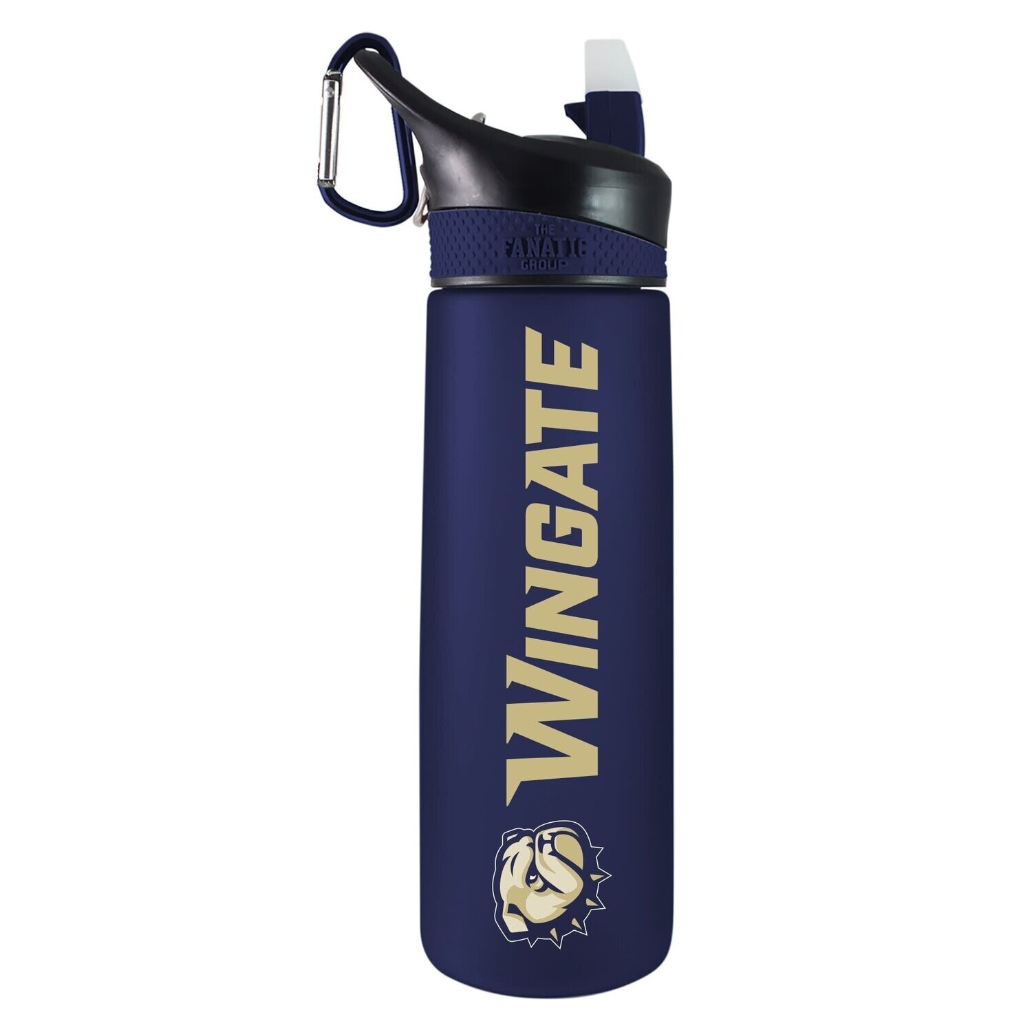 24oz Navy Dog Head Wingate Pop Straw Top  Water Bottle