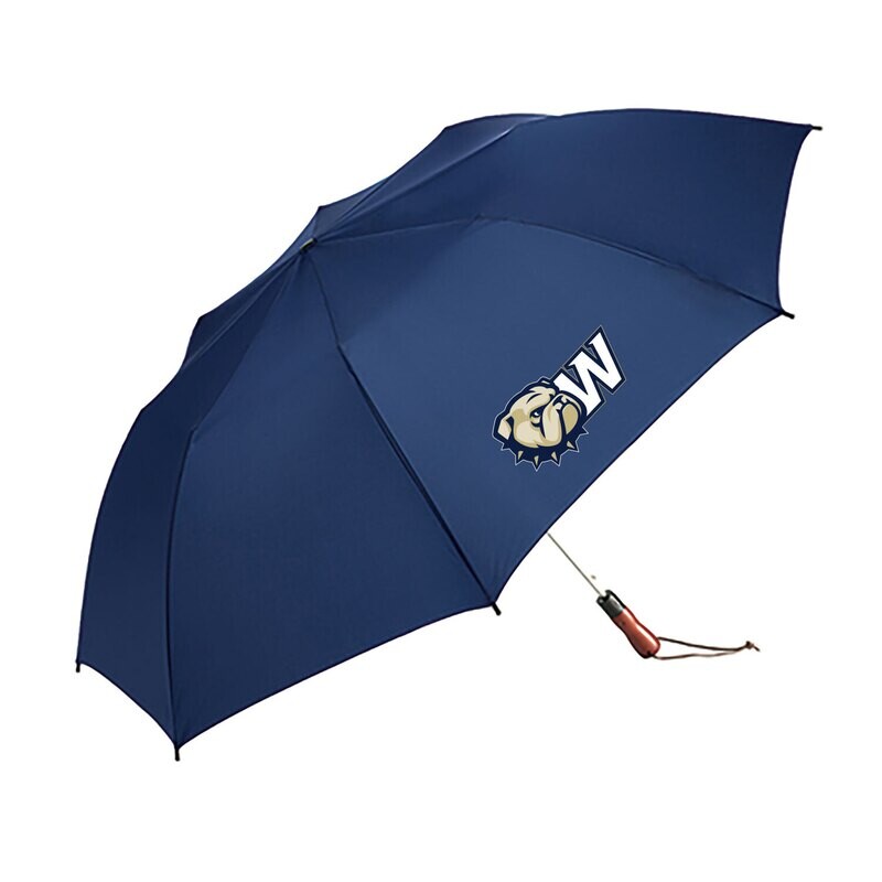 58&quot; Auto Open Navy Dog Head W Umbrella