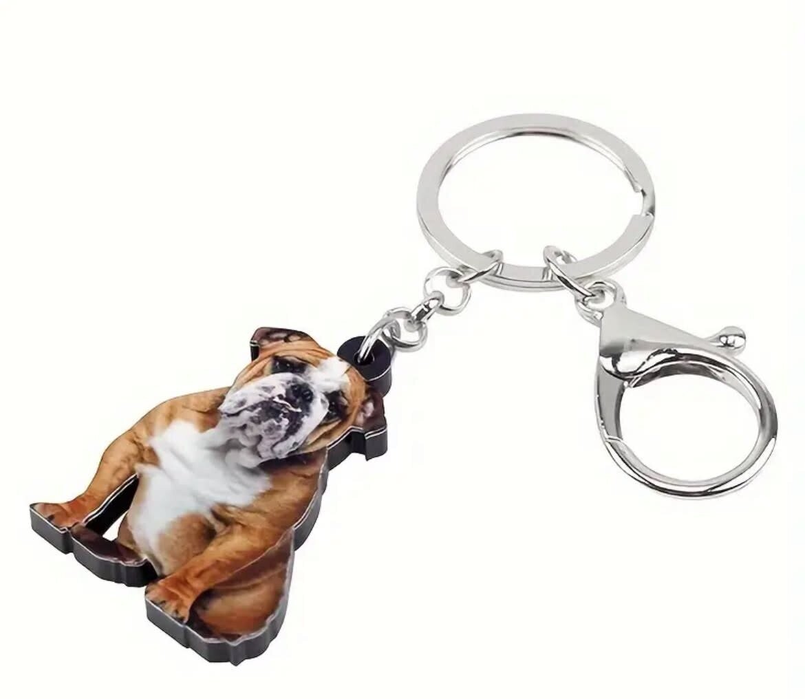 Real English Bulldog Keychain