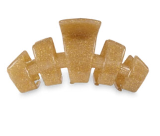 Gold Glitter Large Hair Clip