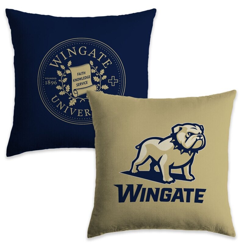 18&quot; x 18&quot; 2-Pack Gold Full Dog Over Wingate and Navy Seal Microfiber Pillow Covers (pillow not included)
