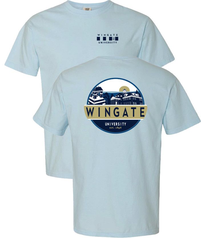 Light Blue Stegall Wellspring Sunset Short Sleeve T Shirt, Size: SM