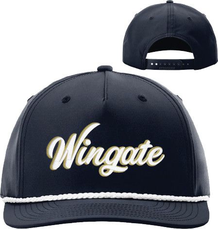Navy Wingate Five Panel Classic Structured Snapback Rope Hat