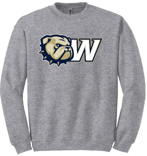 Grey Dog Head W Crewneck Sweatshirt