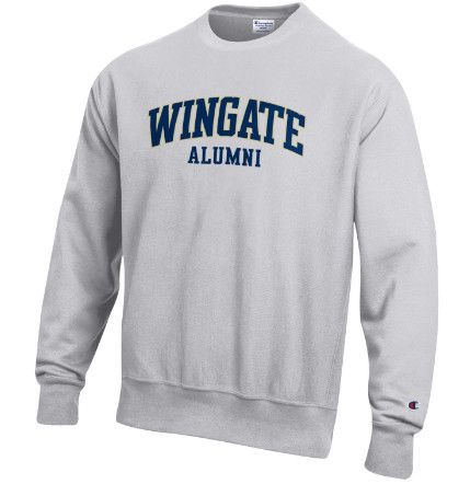 Grey Wingate Alumni Reverse Weave Crewneck Sweatshirt, Size: SM