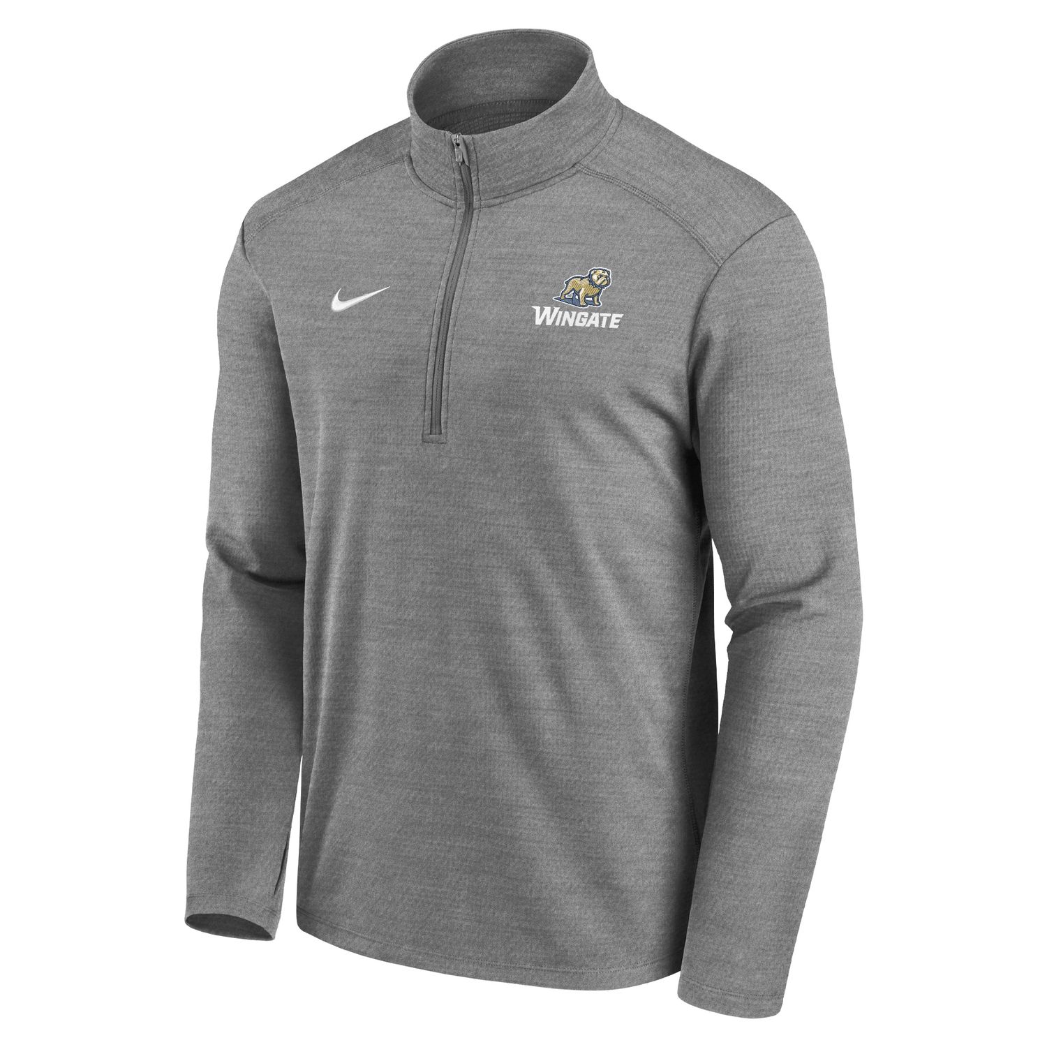 Dark Grey Full Standing Dog Over Wingate Pacer 1/4 Zip