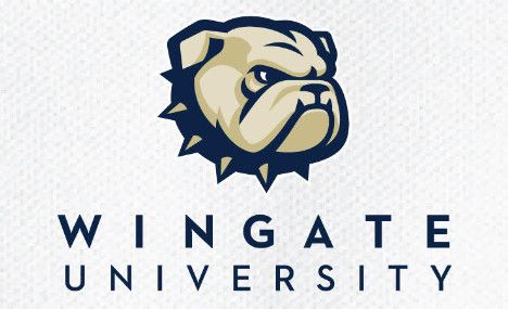 Ladies White Dog Head Wingate University Embroidered  Drifit Polo
