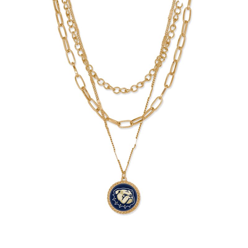 Gold Dog Head Juliet Necklace