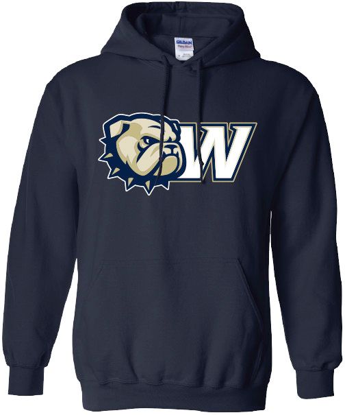 Navy Port and Company Dog Head W Hoodie Sweatshirt