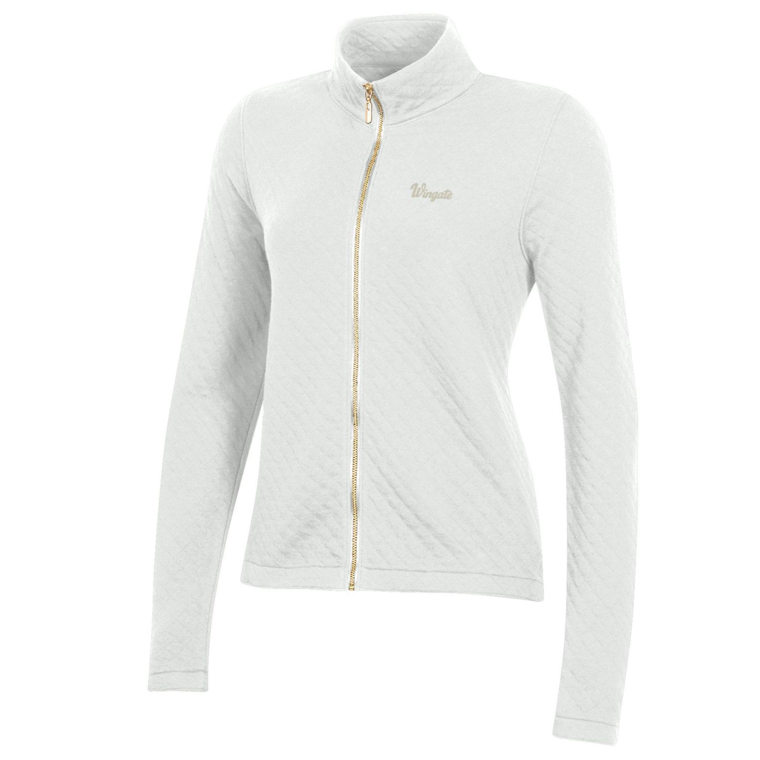 Ladies Winter White Wingate Relaxed Quilted Full Zip Jacket