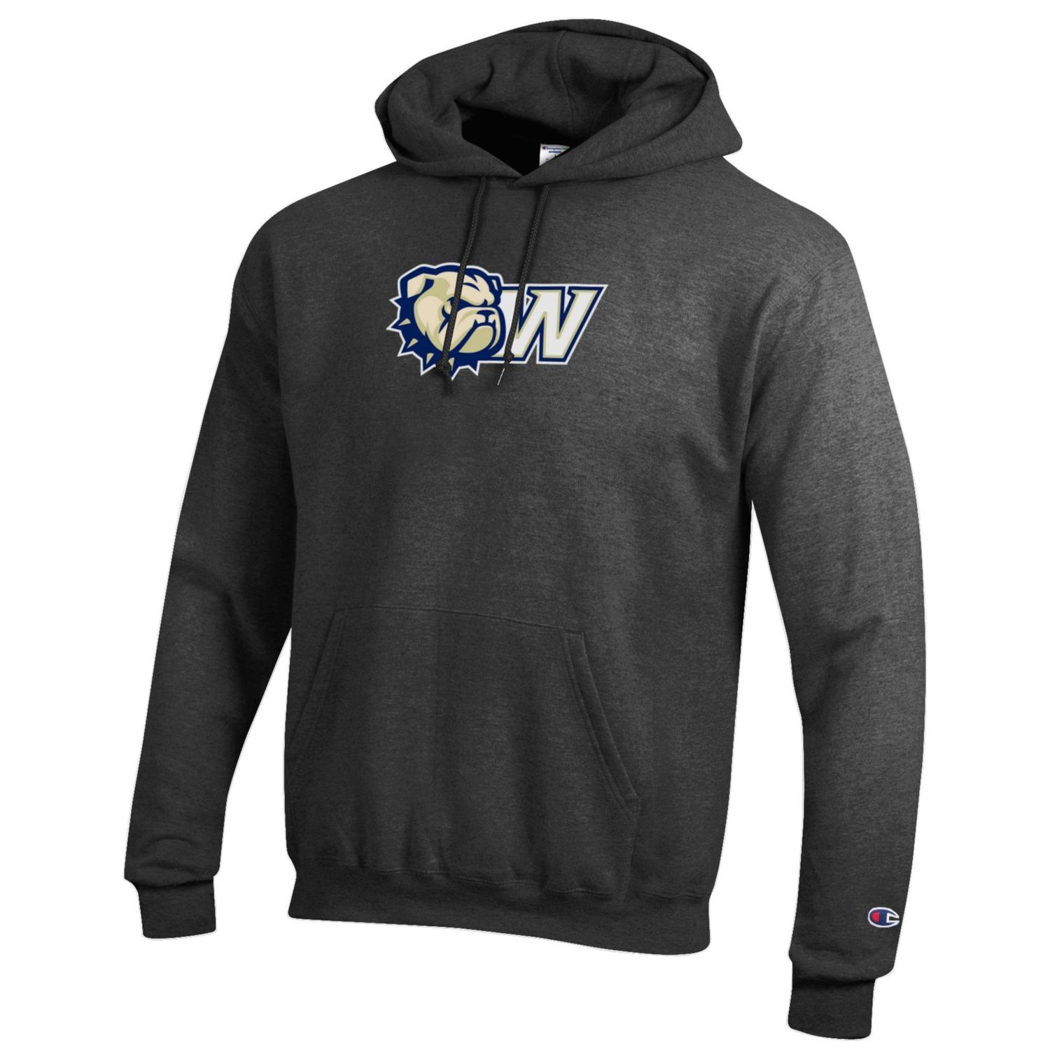 Granite Heather Dog Head W Tackle Twill Wool Hoodie Sweatshirt